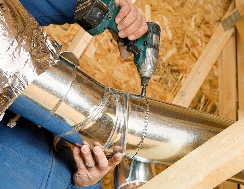 HVAC duct installation in Fort Worth, TX